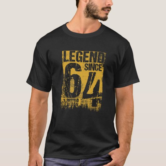 58歳のヴィンテージ1964年58回目の誕生日勲章 Tシャツ (正面)