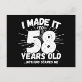 58歳の皮肉なミーム 面白い58歳の誕生日 ポストカード (正面)