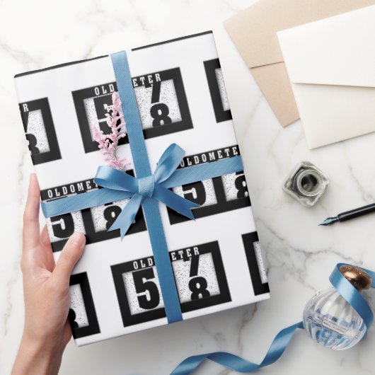 58歳の誕生日オドメーター ラッピングペーパー (ギフト)