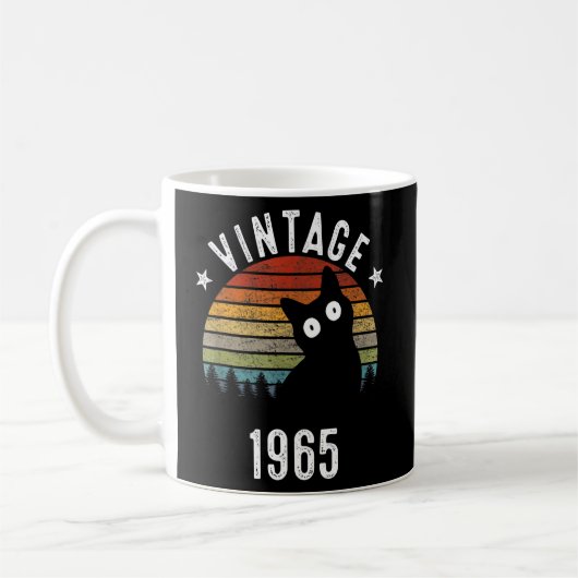 58歳の誕生日ヴィンテージ1965年58歳 コーヒーマグカップ (左)