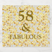58歳の誕生日 スパークリングワインラベル (シングルラベル)