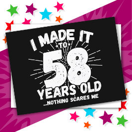 58歳皮肉なミーム 面白い58歳の誕生日 ポストカード