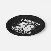 58歳皮肉ミームおもしろい58誕生日 ペーパープレート (アングル)