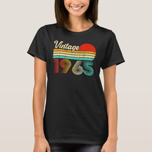 58歳誕生日ヴィンテージ1965 58誕生日 Tシャツ (正面)