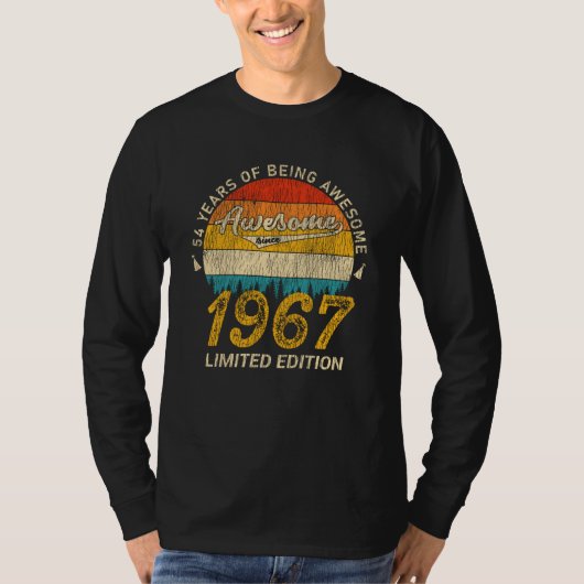 58歳1967年レトロ58素晴らし番目の誕生日 Tシャツ (正面)