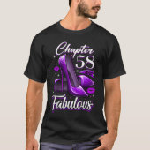 58歳Chapter 58 & Fabulous 58誕生日H Tシャツ (正面)