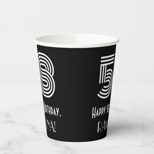58番目の誕生日:インスパイアアールデコの検索「58」 +名前 紙コップ (左)