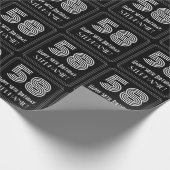 58番目の誕生日:インスパイアアールデコ「58」を見る/名前 ラッピングペーパー (角)