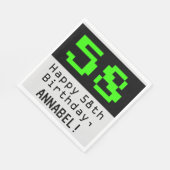 58番目の誕生日- Nerdy / オタク系のスタイル"58" & Name スタンダードランチョンナプキン (角)