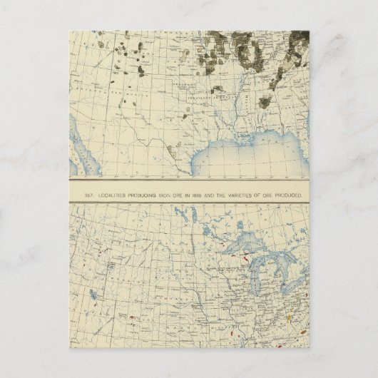 58石炭1890、鉄鉱石1889 ポストカード (正面)