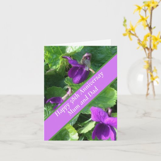 58結婚周年記念 カード (黄色い花)