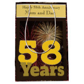 58結婚周年記念 ミディアムペーパーバッグ (正面)