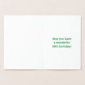 58誕生日はっきりした:「58歳！」 ゴールドフォイルカード 箔カード (内部)