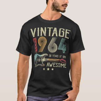 58誕生日ウーメンズヴィンテージ素晴らし1964 Gui Tシャツ