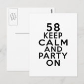 58誕生日デザイン ポストカード (正面/裏面)
