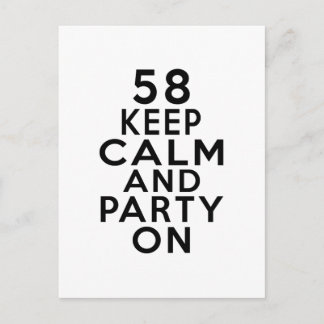 58誕生日デザイン ポストカード