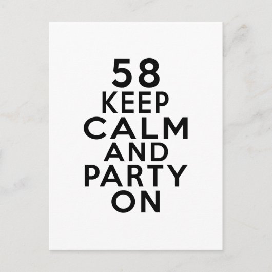 58誕生日デザイン ポストカード (正面)