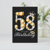 58誕生日ハイヒールシューズクラウンダイヤモンド カード (スタンド正面)