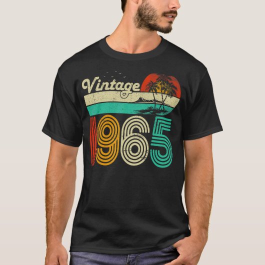 58誕生日ヴィンテージ1965年58歳男女性 Tシャツ (正面)