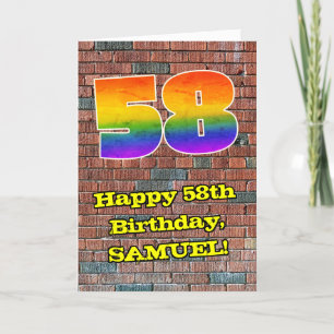 58誕生日:おもしろいグラフィティインスパイア – レボイン58 カード