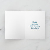 58誕生日:おもしろいレインボー#,名前をカスタムする&写真 カード (内部)