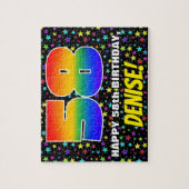 58誕生日:おもしろい、カラフル星野パターン ジグソーパズル (縦)