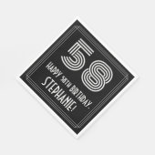 58誕生日:インスパイアアールデコ検索"58" +名前 スタンダードランチョンナプキン (角)