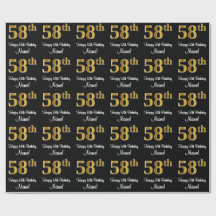 58誕生日:エレガント豪華なフェイク金ゴールドルック#