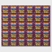 58誕生日：愛するハートパターン、虹# 58 ラッピングペーパー (フラット)