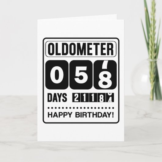 58誕生日OLDOMETERカード サンキューカード (正面)