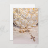 5807-リングとクロスのブーケ 招待状 (正面/裏面)