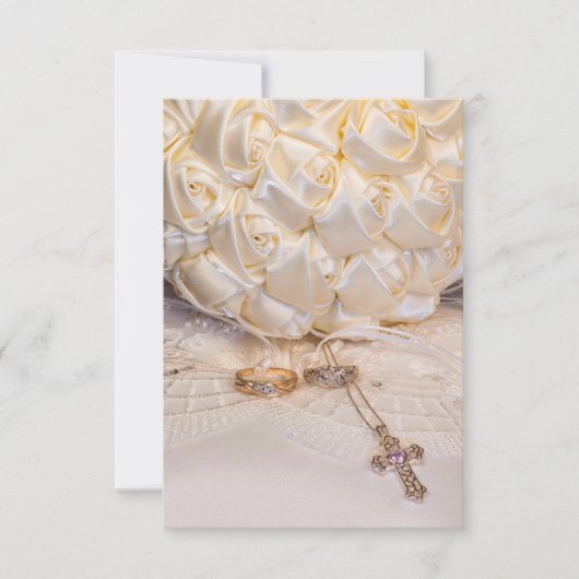 5807-リングとクロスの花束 招待状 (正面)