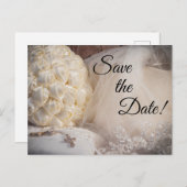 5882 – ブーケ、リングや輪、クロス、ベール付き ポストカード (正面/裏面)