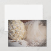 5882-リングとヴェールとクロスのブーケ 招待状 (正面/裏面)