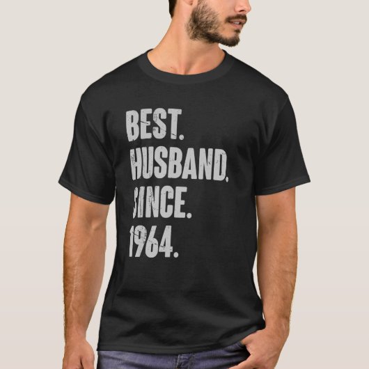 58 Wedding Anniversary For Him   Best Husband Sinc Tシャツ (正面)