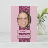 58th Birthday Party招待写真と名前 招待状 (スタンド正面)