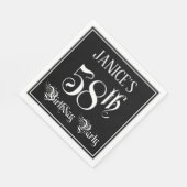 58th Birthday Party – スクリプファンシート+名前をカスタムする スタンダードランチョンナプキン (角)