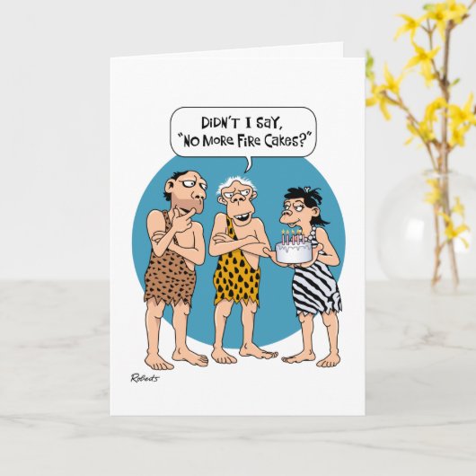 59おもしろい誕生日 カード (黄色い花)