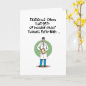 59おもしろい誕生日 カード (黄色い花)