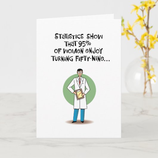 59おもしろい誕生日 カード (黄色い花)