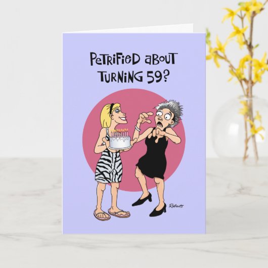 59を再び誕生日 カード (黄色い花)