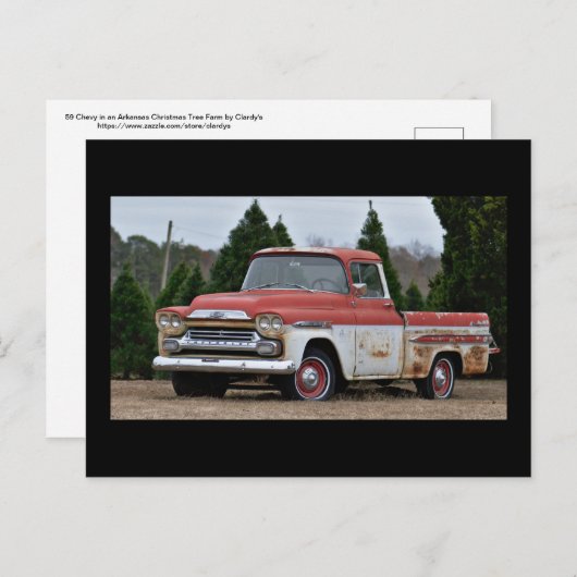 59アーカンソーのクリスマスツリーファームのシェビー ポストカード (正面/裏面)