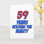 59クール歳の誕生日デザイン カード (黄色い花)