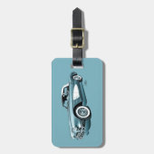 59コルベット青の背景 ラゲッジタグ (正面縦)