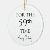 59回目の誕生日おめでとう セラミックオーナメント (左)