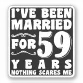 59年間の結婚記念日のプレゼント シール (正面)
