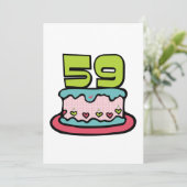 59歳お誕生日ケーキ カード (スタンド正面)