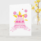 59歳お誕生日ケーキ カード (黄色い花)