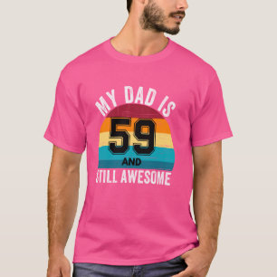 59歳になってもなお最高にかっこいいお父さん 59歳の誕生日お祝い レトロ Tシャツ