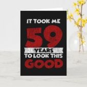 59歳のバデーが私を59歳目に見せた誕生日 カード (黄色い花)